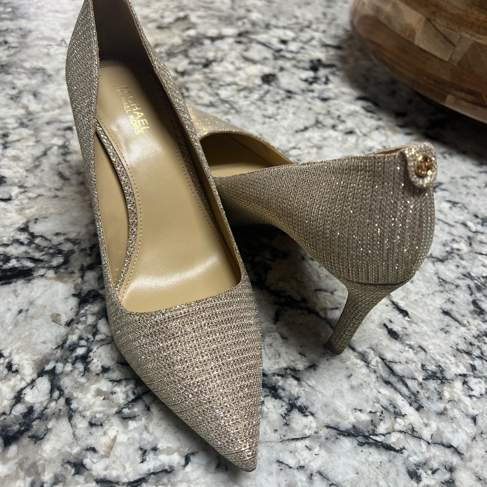 Michael Kors, gold, size 7, high heels, excellent condition